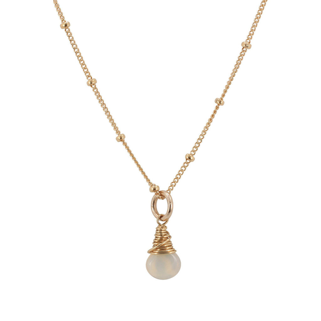 Small Gold Opal Necklace - Limited Edition