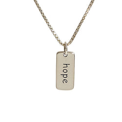 Hope Word Necklace in Sterling Silver