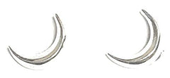 Small Moon Sterling Silver Stud Earrings