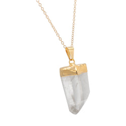 Clear Quartz Gemstone Necklace on a 20