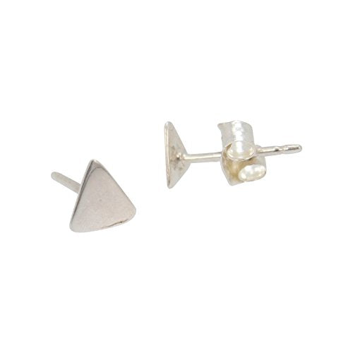 Triangle Design Stud Earrings in Sterling Silver, Suitable for Teen Girls, Children and Women
