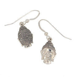 Dangle Buddha Earrings in Sterling Silver