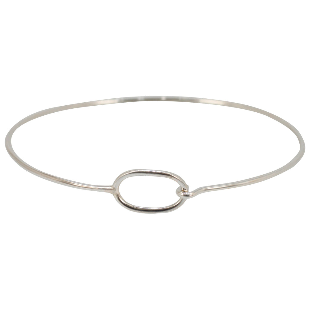 Charm Bracelet Bangle in Sterling Silver