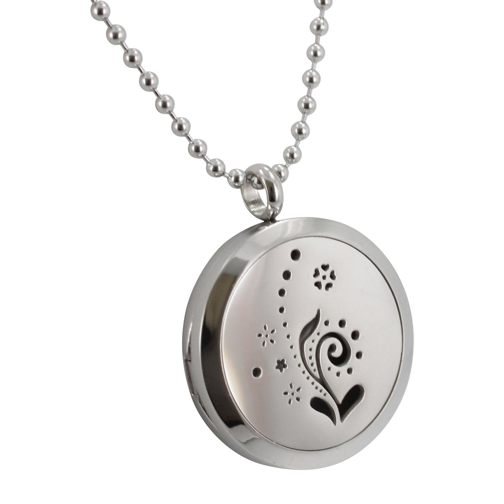 Flower Aromatherapy Diffuser Locket Necklace