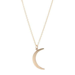 Crescent Moon Necklace in Bronze or Silver 24