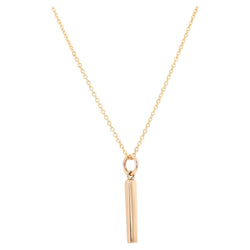 Small Vertical Bar Necklace in Bronze