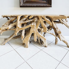 Habini Teak Root Console Table