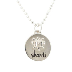 Shanti Lotus Necklace in Sterling Silver