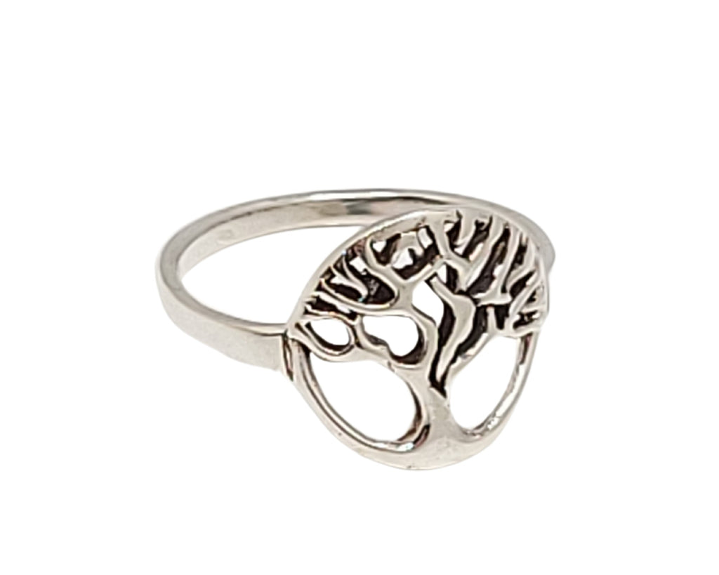 Tree of Life Ring in Sterling Silver, Cut Out Design