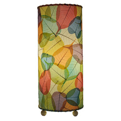 Banyan Table Lamp - Handmade from Fossilized Banyan Leaves, Multi
