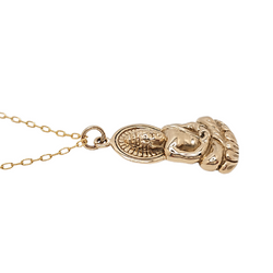 Limited Edition Detailed Sitting Young Buddha Necklace on a 16