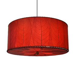 Hanging Drum Pendant Lamp, Red