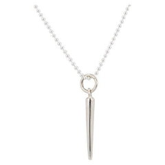 Large Skinny Spike Necklace in Sterling Silver