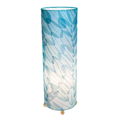 Guyabano Leaf Cylinder Table Lamp Sea Blue