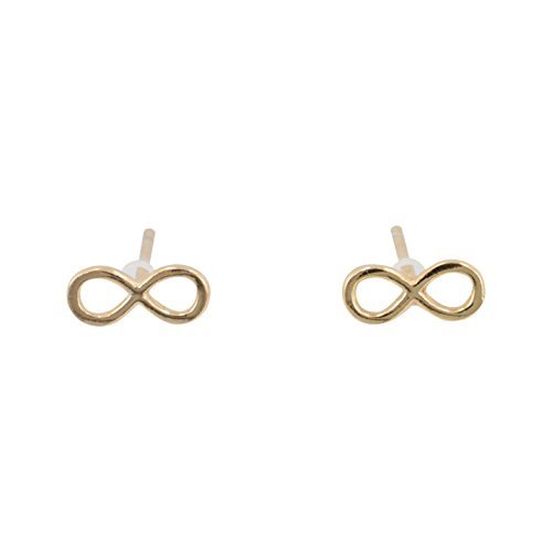 Small Gold Infinity Stud Earrings