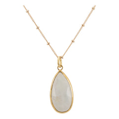 Gold Moonstone Necklace