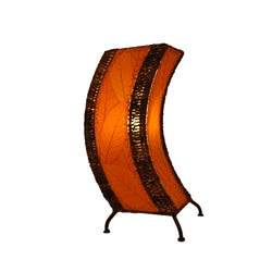 Cocoa Leaf C-Shape Table Lamp, Orange