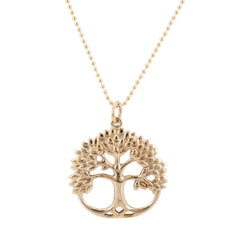 Tree of Life Necklace in Golden Bronze on 18