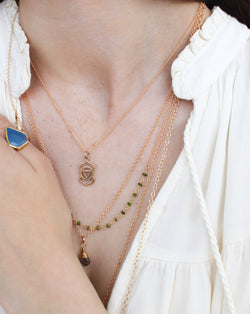 Tourmalinated Quartz Briolette Necklace