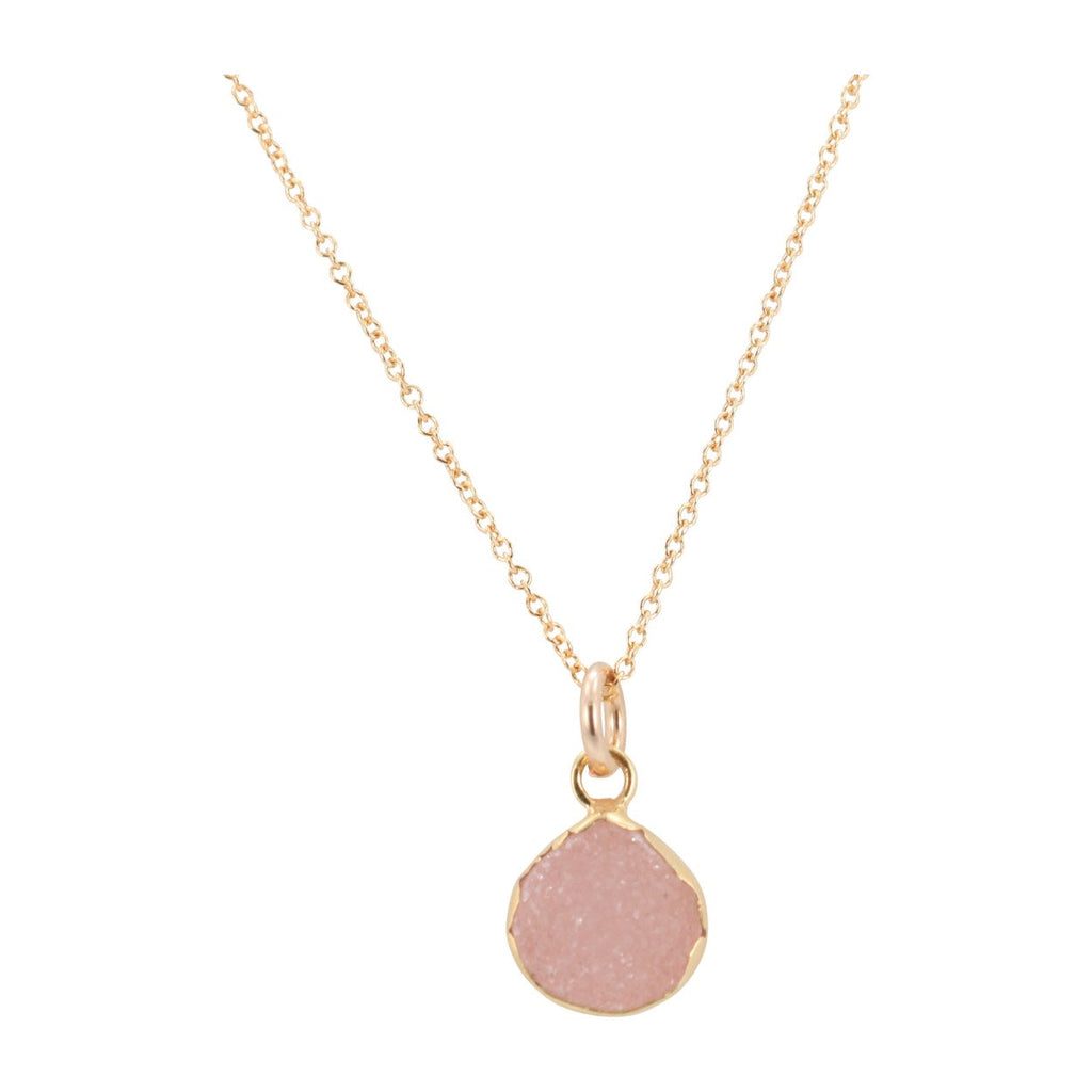 Pink Druzy Necklace