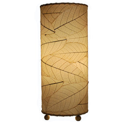 Cocoa Leaf Cylinder Table Lamp, Natural