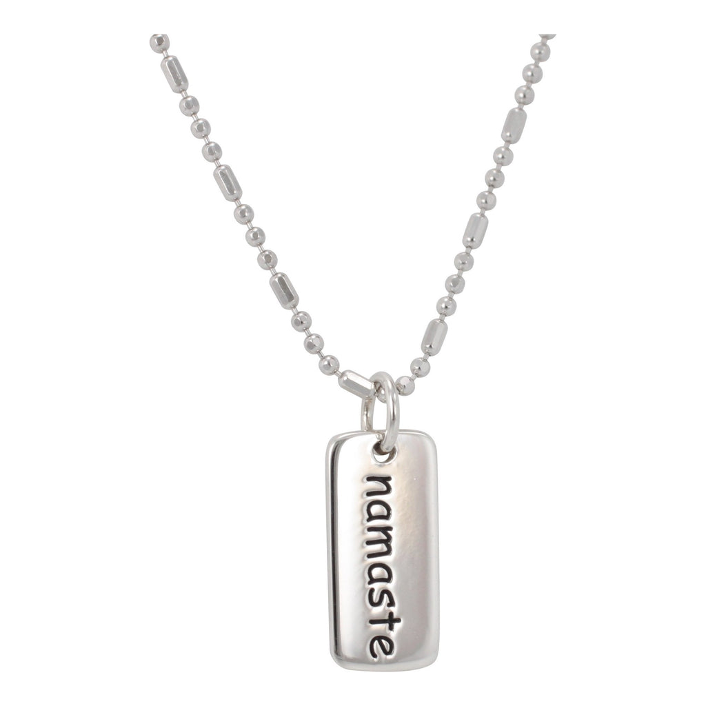 Namaste Word Necklace in Sterling Silver