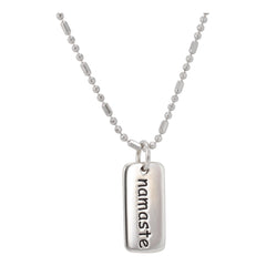 Namaste Word Necklace in Sterling Silver