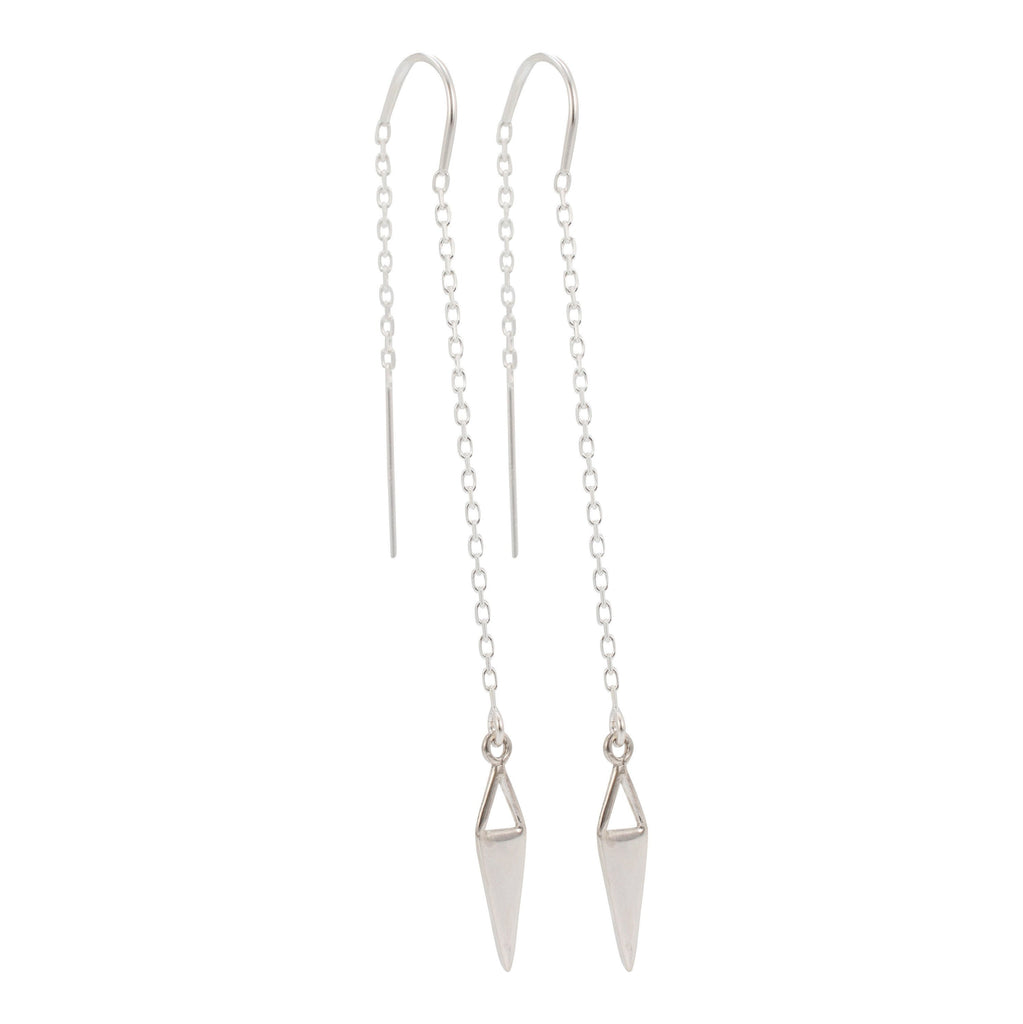 Tiny Geometric Threader Earrings