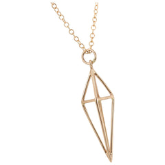 Geometric Necklace in Bronze