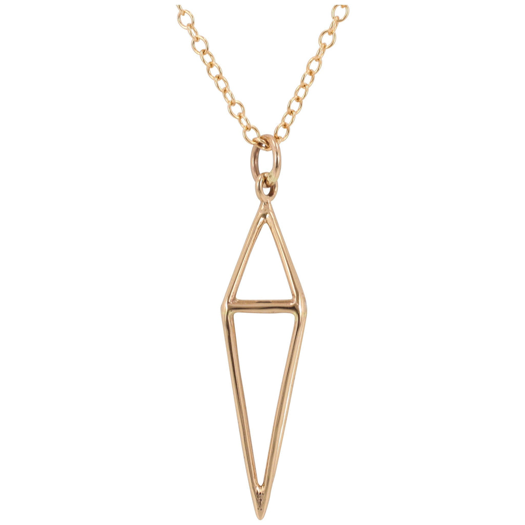 Geometric Necklace in Bronze