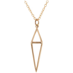 Geometric Necklace in Bronze