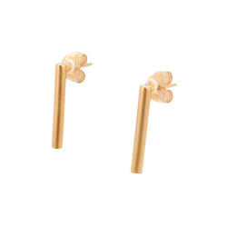 Gold Bar Post Earrings