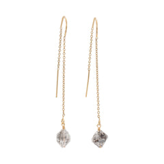 Herkimer Diamond Threader Earrings