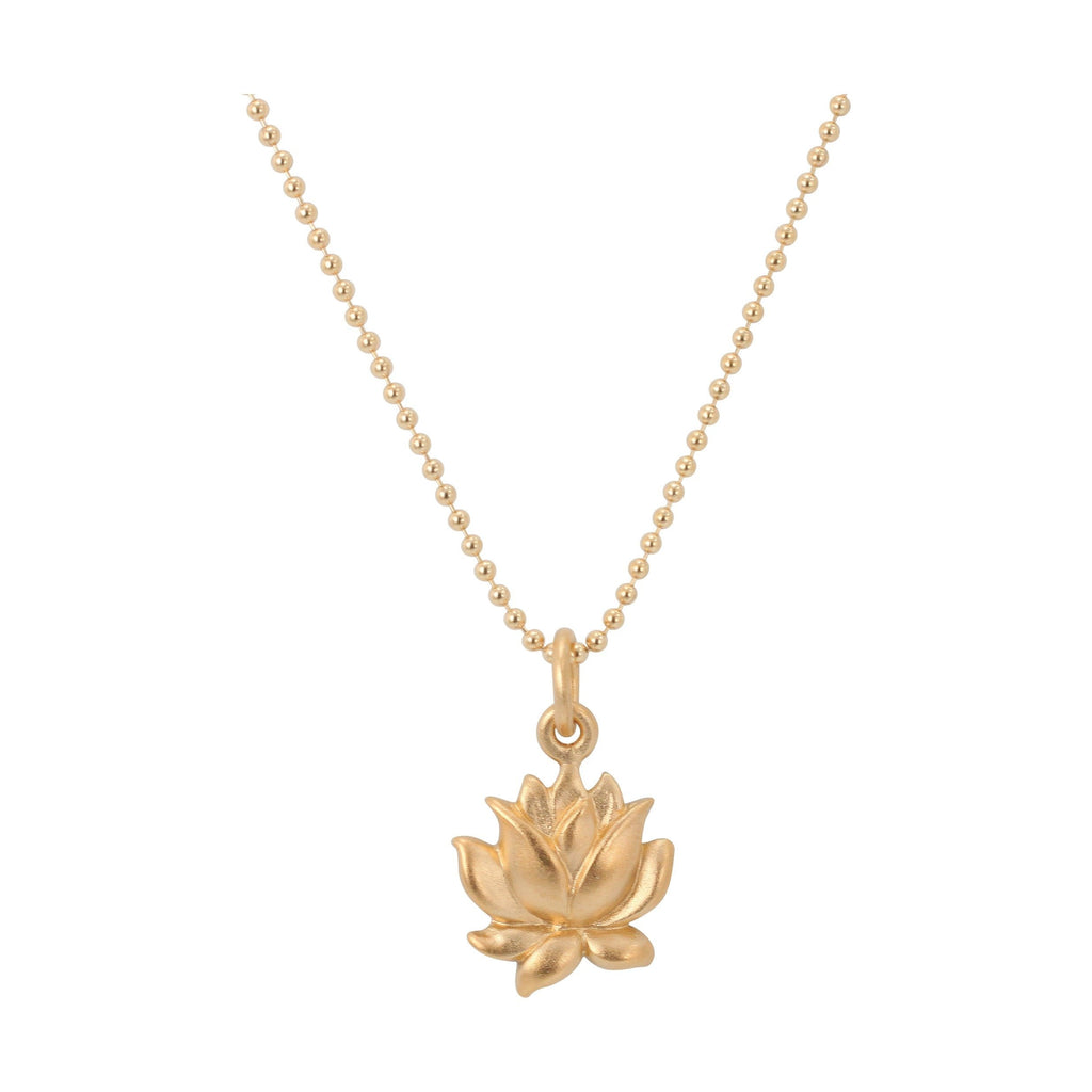 Small Lotus Necklace in Gold