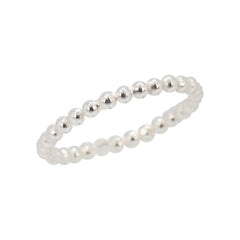Beaded Stack Ring in Sterling Silver