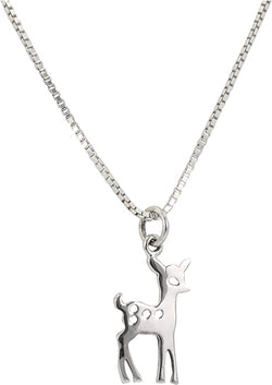 Dainty Deer Fawn Necklace in Gold or Silver