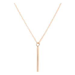 Vertical Bar Necklace in Bronze