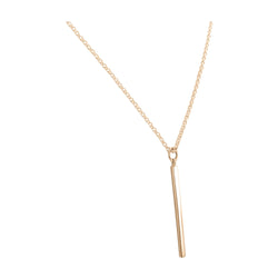 Vertical Bar Necklace in Bronze