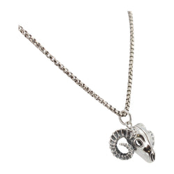 Ram Skull Necklace in Sterling Silver