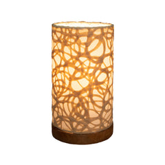 Paper Cylinder Table Lamp Swirl
