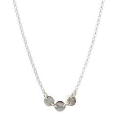 As seen on Law & Order: SVU - Three Circle Link Necklace in Sterling Silver