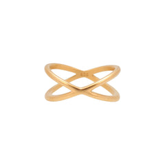 Criss Cross Ring in 24k Gold Plated Sterling Silver