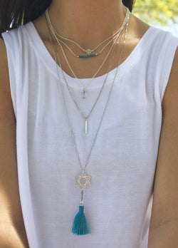 Vertical Bar Necklace in Sterling Silver