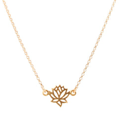 Delicate Gold Lotus Flower Necklace