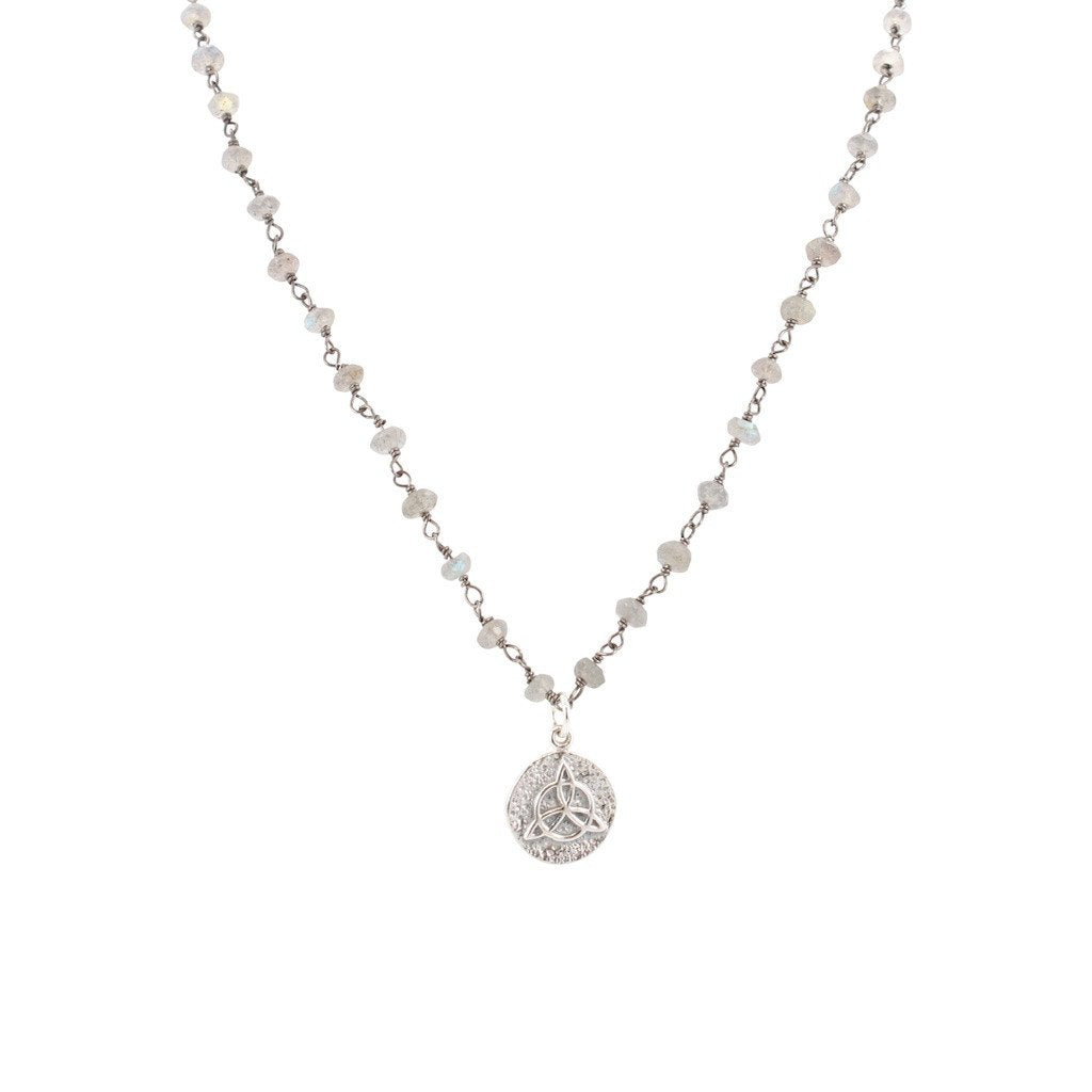 As Seen on Bones - Protection Amulet on Labradorite Necklace