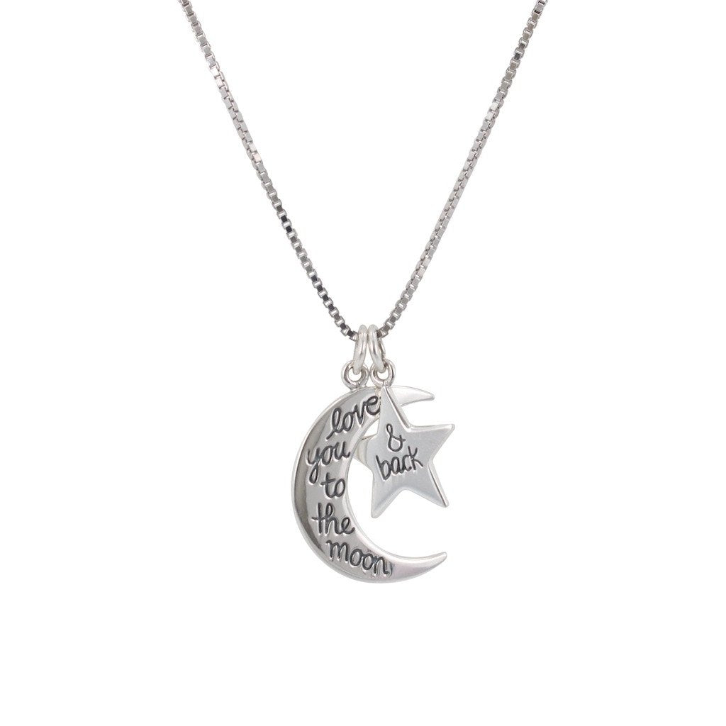 I Love You to the Moon and Back - Moon & Star Necklace