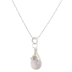 Heart Chakra - Rose Quartz Briolette Necklace