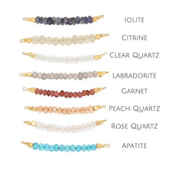 Gemstone Bar Necklace in Chakra Stones