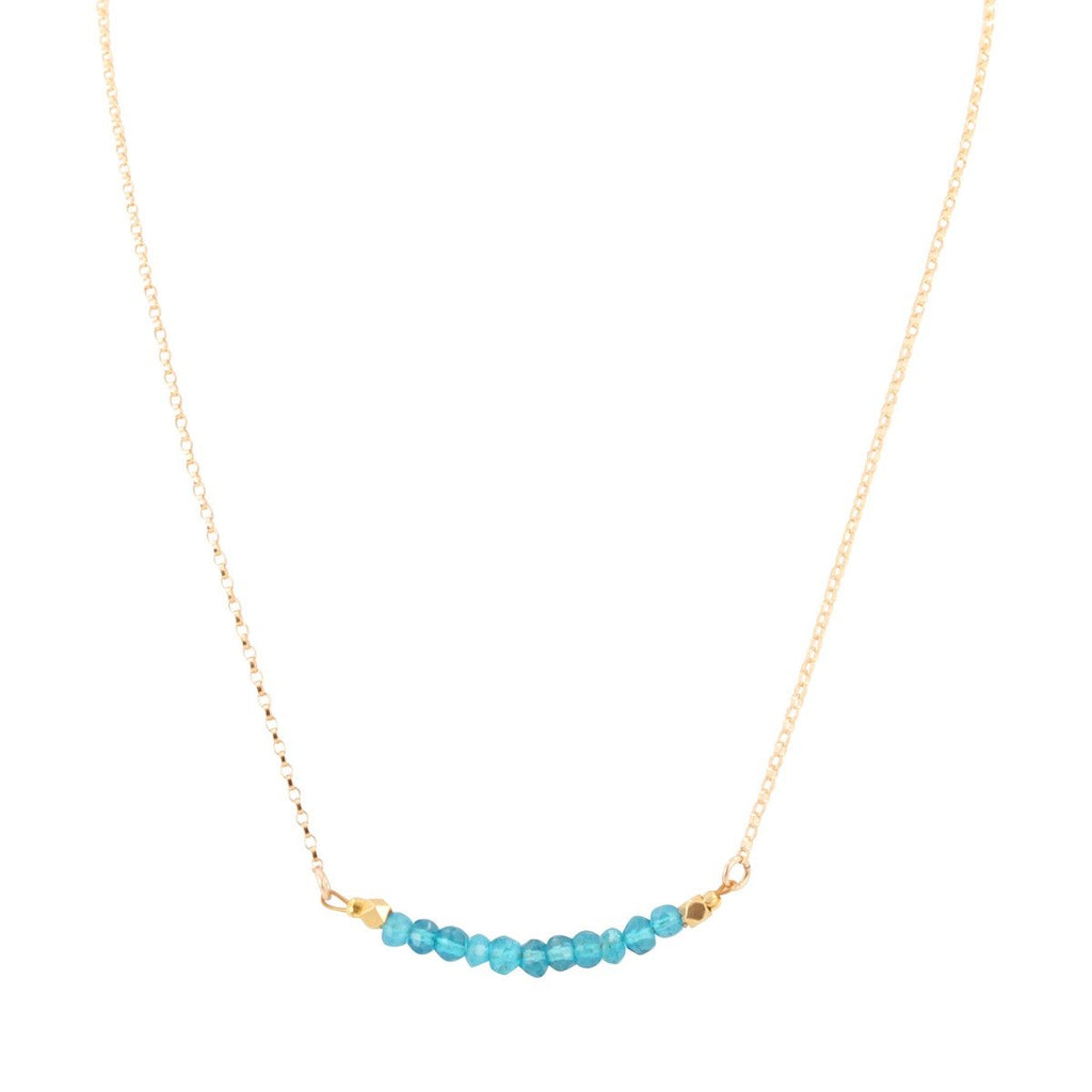 Gemstone Bar Necklace in Chakra Stones