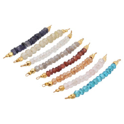 Gemstone Bar Necklace in Chakra Stones